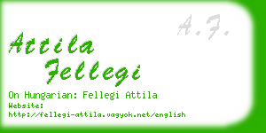 attila fellegi business card